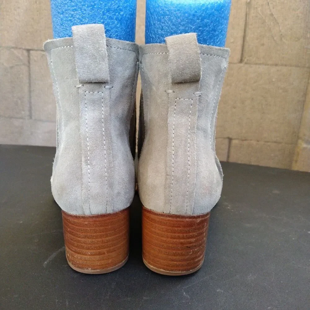 Rag & Bone Walker II Gray Suede Chelsea Ankle Boots Women's Size EU 37 US 7